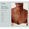 imagePAVOI 14K Gold Plated Layered Necklaces for Women  Gemstone Pendant Figaro Chain Necklace  Carnelian Green Aventurine Malachite Layering NecklaceWhite Gold