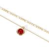 imagePAVOI 14K Gold Plated Layered Necklaces for Women  Gemstone Pendant Figaro Chain Necklace  Carnelian Green Aventurine Malachite Layering NecklaceYellow Gold
