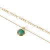 imagePAVOI 14K Gold Plated Layered Necklaces for Women  Gemstone Pendant Figaro Chain Necklace  Carnelian Green Aventurine Malachite Layering NecklaceYellow Gold