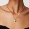 imagePAVOI 14K Gold Plated Layering Necklaces  Stylish Minimalist Design Pendant Necklaces  Bar Circle Lotus Disc Dog Tag Horizontal Bar Pendants for WomenRose Gold