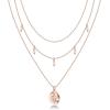 imagePAVOI 14K Gold Plated Layering Necklaces  Stylish Minimalist Design Pendant Necklaces  Bar Circle Lotus Disc Dog Tag Horizontal Bar Pendants for WomenRose Gold