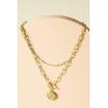 imagePAVOI 14K Gold Plated Layering Necklaces  Stylish Minimalist Design Pendant Necklaces  Bar Circle Lotus Disc Dog Tag Horizontal Bar Pendants for WomenRose Gold