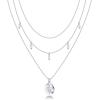 imagePAVOI 14K Gold Plated Layering Necklaces  Stylish Minimalist Design Pendant Necklaces  Bar Circle Lotus Disc Dog Tag Horizontal Bar Pendants for WomenWhite Gold