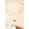 imagePAVOI 14K Gold Plated Layering Necklaces  Stylish Minimalist Design Pendant Necklaces  Bar Circle Lotus Disc Dog Tag Horizontal Bar Pendants for WomenRose Gold