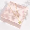 imagePAVOI 14K Gold Plated Layering Necklaces  Stylish Minimalist Design Pendant Necklaces  Bar Circle Lotus Disc Dog Tag Horizontal Bar Pendants for WomenYellow Gold