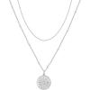 imagePAVOI 14K Gold Plated Layering Necklaces  Stylish Minimalist Design Pendant Necklaces  Bar Circle Lotus Disc Dog Tag Horizontal Bar Pendants for WomenWhite Gold