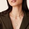 imagePAVOI 14K Gold Plated Layering Necklaces  Stylish Minimalist Design Pendant Necklaces  Bar Circle Lotus Disc Dog Tag Horizontal Bar Pendants for WomenRose Gold