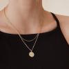 imagePAVOI 14K Gold Plated Layering Necklaces  Stylish Minimalist Design Pendant Necklaces  Bar Circle Lotus Disc Dog Tag Horizontal Bar Pendants for WomenRose Gold