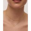imagePAVOI 14K Gold Plated Layering Necklaces  Stylish Minimalist Design Pendant Necklaces  Bar Circle Lotus Disc Dog Tag Horizontal Bar Pendants for WomenWhite Gold