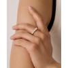 imagePAVOI 14K Gold Plated Premium Cubic Zirconia Engagement Ring for Women  Promise Eternity Ring JewelryYellow Gold