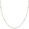 imagePAVOI 14K Gold Plated Station Necklace  Simulated Diamond BTY Layering Necklaces  Womens CZ ChainRose Gold
