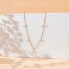 imagePAVOI 14K Gold Plated Station Necklace  Simulated Diamond BTY Layering Necklaces  Womens CZ ChainRose Gold