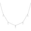 imagePAVOI 14K Gold Plated Station Necklace  Simulated Diamond BTY Layering Necklaces  Womens CZ ChainWhite Gold