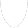 imagePAVOI 14K Gold Plated Station Necklace  Simulated Diamond BTY Layering Necklaces  Womens CZ ChainWhite Gold