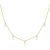 imagePAVOI 14K Gold Plated Station Necklace  Simulated Diamond BTY Layering Necklaces  Womens CZ ChainYellow Gold
