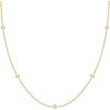 imagePAVOI 14K Gold Plated Station Necklace  Simulated Diamond BTY Layering Necklaces  Womens CZ ChainYellow Gold