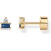 imagePAVOI 14K Gold Plated Sterling Silver Posts Colored Birthstone Flatback Stud Earrings for Women  Gemstone Cubic Zirconia Screwback Earrings  Dainty Helix Cartilage Piercing JewelrySeptember  Sapphire