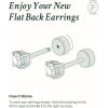 imagePAVOI 14K Gold Plated Sterling Silver Posts Colored Birthstone Flatback Stud Earrings for Women  Gemstone Cubic Zirconia Screwback Earrings  Dainty Helix Cartilage Piercing JewelryApril  Diamond