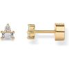 imagePAVOI 14K Gold Plated Sterling Silver Posts Colored Birthstone Flatback Stud Earrings for Women  Gemstone Cubic Zirconia Screwback Earrings  Dainty Helix Cartilage Piercing JewelryApril  Diamond
