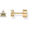 imagePAVOI 14K Gold Plated Sterling Silver Posts Colored Birthstone Flatback Stud Earrings for Women  Gemstone Cubic Zirconia Screwback Earrings  Dainty Helix Cartilage Piercing JewelryAugust  Peridot