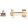 imagePAVOI 14K Gold Plated Sterling Silver Posts Colored Birthstone Flatback Stud Earrings for Women  Gemstone Cubic Zirconia Screwback Earrings  Dainty Helix Cartilage Piercing JewelryFebruary  Amethyst