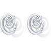 imagePAVOI 14K Gold Plated Sterling Silver Posts Statement Spiral Stud Earrings for Women  Trendy Chunky Drop EarringsWhite Gold