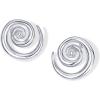 imagePAVOI 14K Gold Plated Sterling Silver Posts Statement Spiral Stud Earrings for Women  Trendy Chunky Drop EarringsWhite Gold