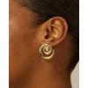 imagePAVOI 14K Gold Plated Sterling Silver Posts Statement Spiral Stud Earrings for Women  Trendy Chunky Drop EarringsYellow Gold