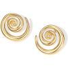 imagePAVOI 14K Gold Plated Sterling Silver Posts Statement Spiral Stud Earrings for Women  Trendy Chunky Drop EarringsYellow Gold