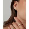 imagePAVOI 14K Gold Plated Sterling Silver Posts Zodiac Sign Flat Back Earring Studs  Birthday Gift for Women  Astrology Earring PairAquarius
