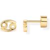 imagePAVOI 14K Gold Plated Sterling Silver Posts Zodiac Sign Flat Back Earring Studs  Birthday Gift for Women  Astrology Earring PairCancer