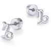 imagePAVOI 14K Gold Plated Sterling Silver Posts Zodiac Sign Flat Back Earring Studs  Birthday Gift for Women  Astrology Earring PairCapricorn