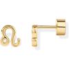 imagePAVOI 14K Gold Plated Sterling Silver Posts Zodiac Sign Flat Back Earring Studs  Birthday Gift for Women  Astrology Earring PairLeo