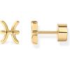 imagePAVOI 14K Gold Plated Sterling Silver Posts Zodiac Sign Flat Back Earring Studs  Birthday Gift for Women  Astrology Earring PairPisces