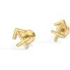 imagePAVOI 14K Gold Plated Sterling Silver Posts Zodiac Sign Flat Back Earring Studs  Birthday Gift for Women  Astrology Earring PairSagittarius