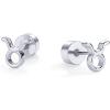 imagePAVOI 14K Gold Plated Sterling Silver Posts Zodiac Sign Flat Back Earring Studs  Birthday Gift for Women  Astrology Earring PairTaurus