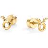 imagePAVOI 14K Gold Plated Sterling Silver Posts Zodiac Sign Flat Back Earring Studs  Birthday Gift for Women  Astrology Earring PairTaurus