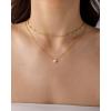 imagePAVOI 14K Gold Plated Twisted Singapore Chain Layering Choker with Round Solitaire and Serpentine Chain Layering Choker with PearCut Stone Pendant Necklace Pack for Women  Cubic Zirconia Statement Layered Necklace SetWhite Gold