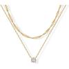 imagePAVOI 14K Gold Plated Twisted Singapore Chain Layering Choker with Round Solitaire and Serpentine Chain Layering Choker with PearCut Stone Pendant Necklace Pack for Women  Cubic Zirconia Statement Layered Necklace SetYellow Gold