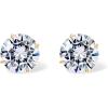 imagePAVOI 14K Real Gold Studs Moissanite Earrings for Women  024 Carat Round Lab Created Moissanite Stone Solid Gold Stud Earrings Men24CTPair  7mm