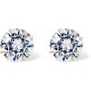 imagePAVOI 14K Real Gold Studs Moissanite Earrings for Women  024 Carat Round Lab Created Moissanite Stone Solid Gold Stud Earrings Men4CTPair  8mm