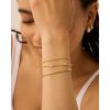 imagePAVOI 18K Gold Plated Chain Bracelet Pack for Women  Jewelry Set of 5 Stackable Bracelets Paperclip Snake Rope Figaro Beaded Chains3Piece Set