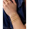 imagePAVOI 18K Gold Plated Chain Bracelet Pack for Women  Jewelry Set of 5 Stackable Bracelets Paperclip Snake Rope Figaro Beaded Chains5Piece Set