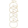 imagePAVOI 18K Gold Plated Chain Bracelet Pack for Women  Jewelry Set of 5 Stackable Bracelets Paperclip Snake Rope Figaro Beaded Chains5Piece Set