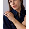 imagePAVOI 18K Gold Plated Chain Bracelet Pack for Women  Jewelry Set of 5 Stackable Bracelets Paperclip Snake Rope Figaro Beaded Chains5Piece Set
