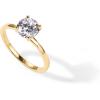 imagePAVOI 18K Sterling Silver Gold Round Cut Solitare 15 CT Moissanite Engagement Rings for Women  Moissanite Wedding Band for Women  Stone Promise RingsYellow Gold