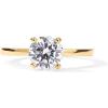 imagePAVOI 18K Sterling Silver Gold Round Cut Solitare 15 CT Moissanite Engagement Rings for Women  Moissanite Wedding Band for Women  Stone Promise RingsYellow Gold