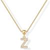 imagePAVOI Adjustable Gold Charm Necklace for Women  14K Gold Plated Chain Dainty Initial Necklaces for Women  Trendy Letter Zodiac Birthstone Cubic Zirconia Charm Pendants  Hypoallergenic Jewelry GiftYellow Gold