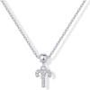 imagePAVOI Adjustable Gold Charm Necklace for Women  14K Gold Plated Chain Dainty Initial Necklaces for Women  Trendy Letter Zodiac Birthstone Cubic Zirconia Charm Pendants  Hypoallergenic Jewelry GiftWhite Gold