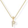 imagePAVOI Adjustable Gold Charm Necklace for Women  14K Gold Plated Chain Dainty Initial Necklaces for Women  Trendy Letter Zodiac Birthstone Cubic Zirconia Charm Pendants  Hypoallergenic Jewelry GiftYellow Gold